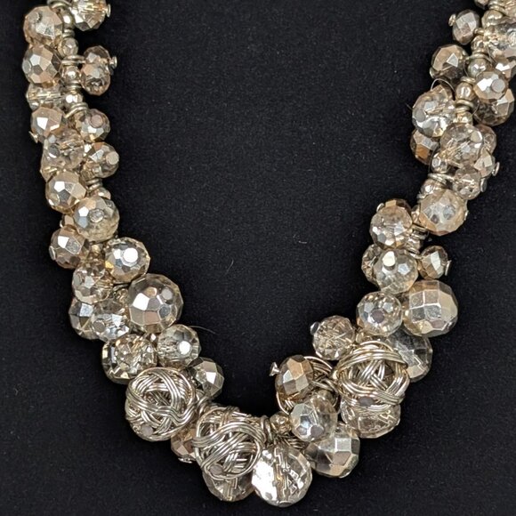 Vera Wang Metallic Cluster Bead Necklace - Picture 3 of 5